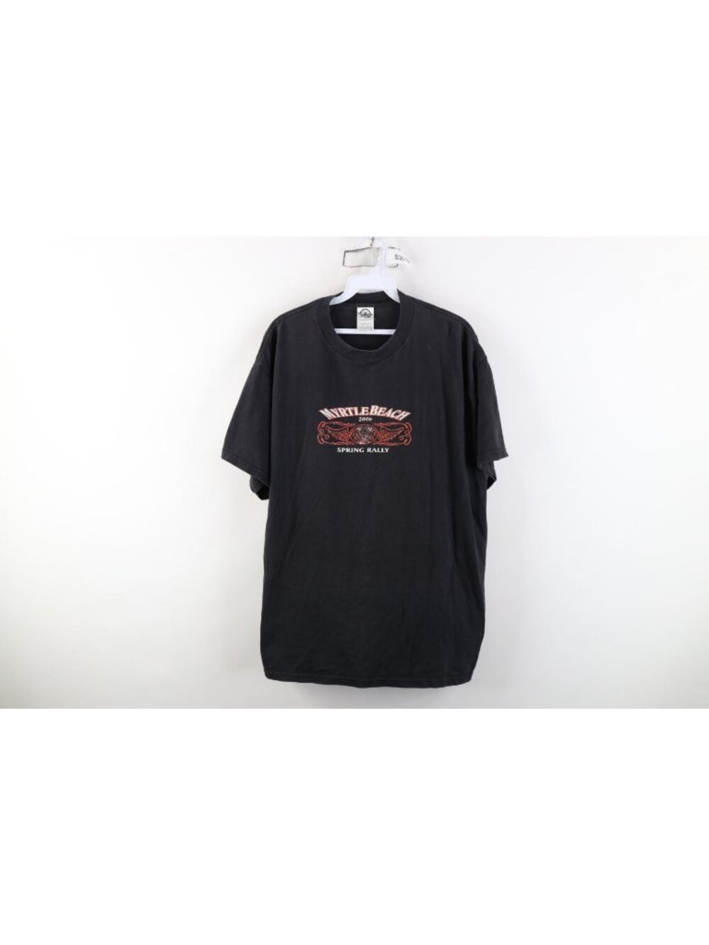 Vintage Y2K 2006 Mens Large Faded Myrtle Beach Spring Rally Motorcycle T-Shirt